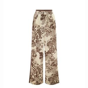 Alemais Brown and Cream Wide Leg Pants Vinnie